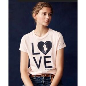 Ralph Lauren Pink Pony Ltd Ed Love T-Shirt, sz Medium